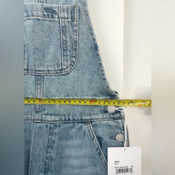NWT Pistola Women's Blue Distressed Denim Arden Overalls Size XXS